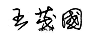 朱錫榮王茂國草書個性簽名怎么寫