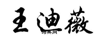 胡問遂王迪薇行書個性簽名怎么寫