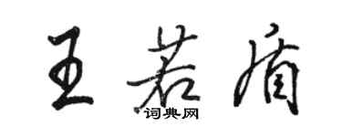 駱恆光王若盾行書個性簽名怎么寫