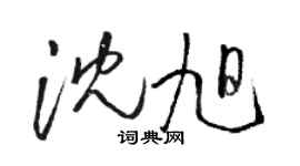 駱恆光沈旭草書個性簽名怎么寫