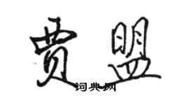 駱恆光賈盟行書個性簽名怎么寫