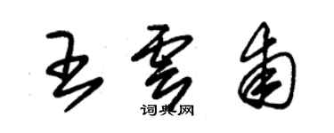 朱錫榮王雲甫草書個性簽名怎么寫