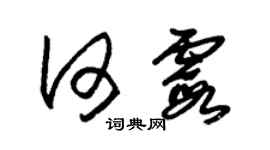 朱錫榮何霞草書個性簽名怎么寫