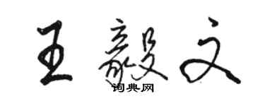 駱恆光王毅文行書個性簽名怎么寫