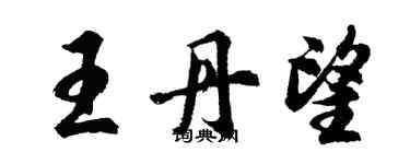 胡問遂王丹望行書個性簽名怎么寫