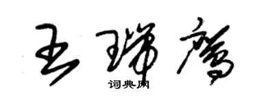 朱錫榮王瑞鷹草書個性簽名怎么寫