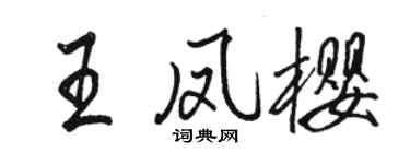 駱恆光王鳳櫻行書個性簽名怎么寫
