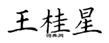 丁謙王桂星楷書個性簽名怎么寫