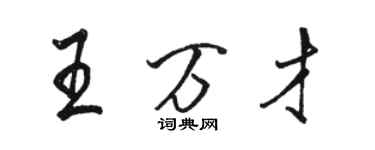 駱恆光王萬才行書個性簽名怎么寫