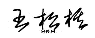 朱錫榮王松棋草書個性簽名怎么寫