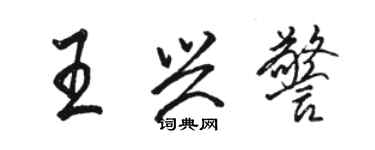 駱恆光王興警行書個性簽名怎么寫