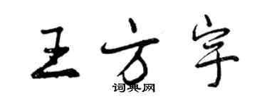 曾慶福王方宇行書個性簽名怎么寫