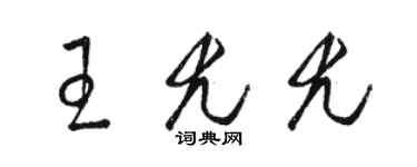 駱恆光王尤尤草書個性簽名怎么寫