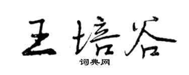 曾慶福王培谷行書個性簽名怎么寫