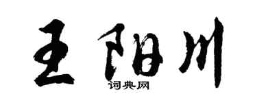 胡問遂王陽川行書個性簽名怎么寫