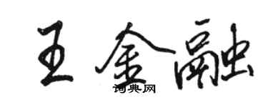 駱恆光王金融行書個性簽名怎么寫
