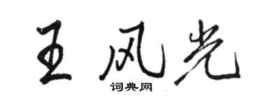 駱恆光王風光行書個性簽名怎么寫