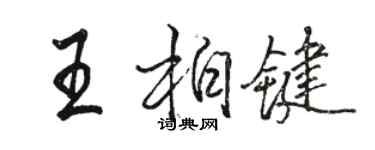 駱恆光王柏鍵行書個性簽名怎么寫