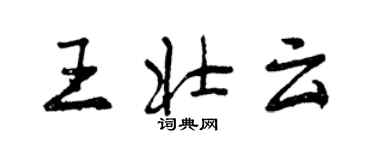 曾慶福王壯雲行書個性簽名怎么寫