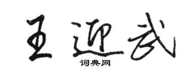 駱恆光王迎武行書個性簽名怎么寫