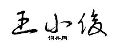 曾慶福王小俊草書個性簽名怎么寫