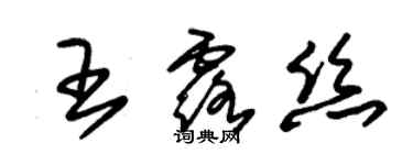 朱錫榮王露絲草書個性簽名怎么寫