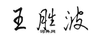 駱恆光王勝波行書個性簽名怎么寫
