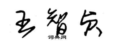 朱錫榮王智貞草書個性簽名怎么寫