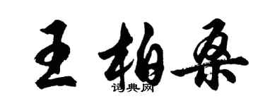 胡問遂王柏桑行書個性簽名怎么寫