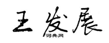 曾慶福王發展行書個性簽名怎么寫