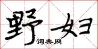 周炳元野婦楷書怎么寫