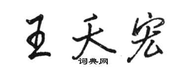 駱恆光王夭宏行書個性簽名怎么寫