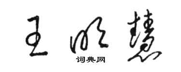 駱恆光王明慧草書個性簽名怎么寫