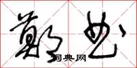 王冬齡鄭曲草書怎么寫