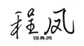 駱恆光程鳳行書個性簽名怎么寫