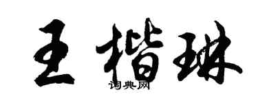 胡問遂王楷琳行書個性簽名怎么寫