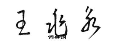 駱恆光王兆永草書個性簽名怎么寫