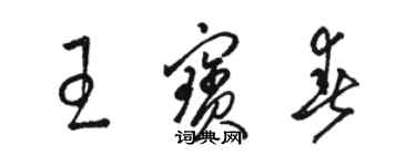 駱恆光王寶春草書個性簽名怎么寫