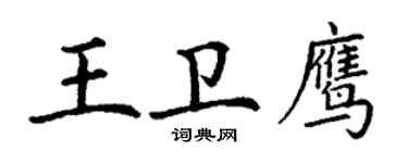 丁謙王衛鷹楷書個性簽名怎么寫