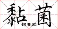 丁謙黏菌楷書怎么寫