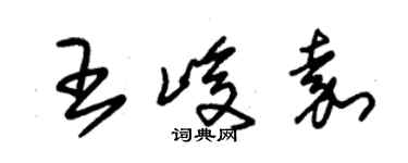 朱錫榮王峻嘉草書個性簽名怎么寫