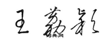 駱恆光王荔穎草書個性簽名怎么寫