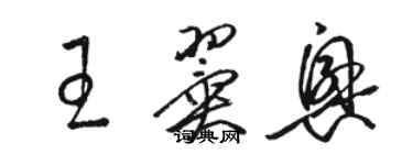 駱恆光王翼興草書個性簽名怎么寫