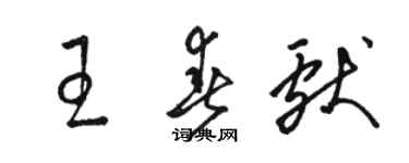 駱恆光王春獻草書個性簽名怎么寫