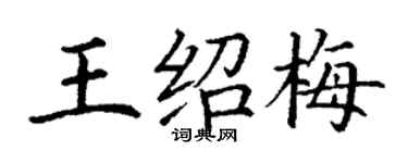 丁謙王紹梅楷書個性簽名怎么寫