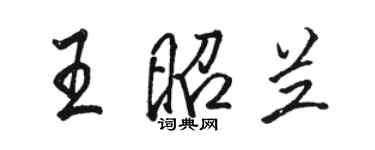 駱恆光王昭蘭行書個性簽名怎么寫