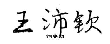 曾慶福王沛欽行書個性簽名怎么寫