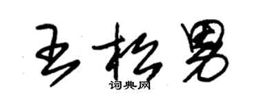 朱錫榮王松男草書個性簽名怎么寫