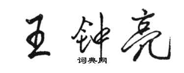 駱恆光王鍾亮行書個性簽名怎么寫