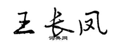 曾慶福王長鳳行書個性簽名怎么寫